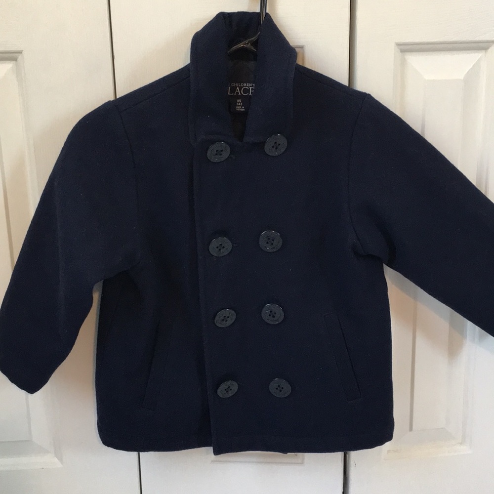 Navy wool peacoat